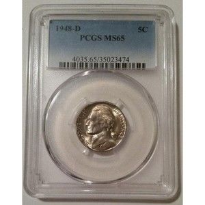 1948 D Jefferson Nickel MS65 PCGS